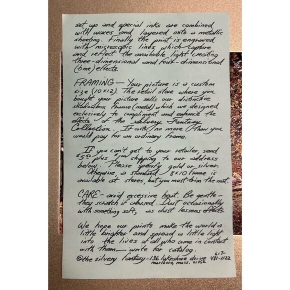 Vintage Silvery Fantasy Foil Engraving Print Fall Leaves Autumn Trees USA - Picture 11 of 13